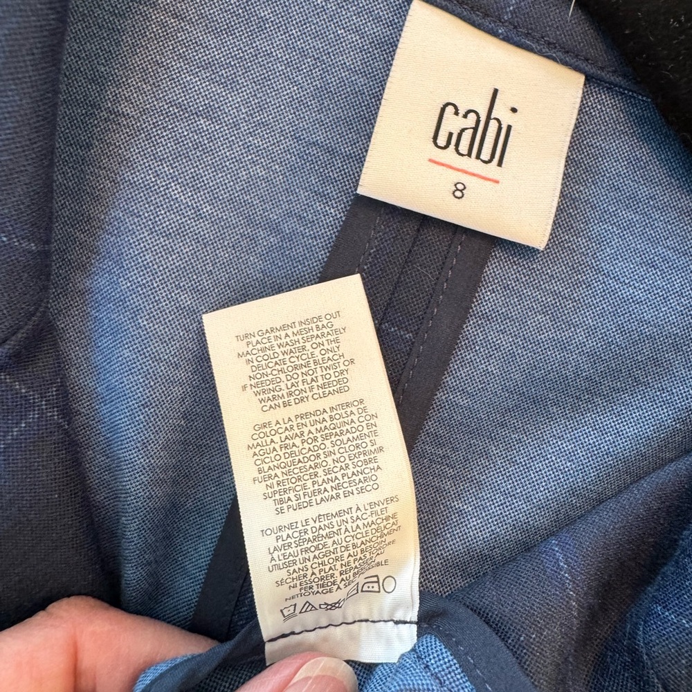 CAbi I 5475 Dark Blue Checkered Blazer - Picture 10 of 11